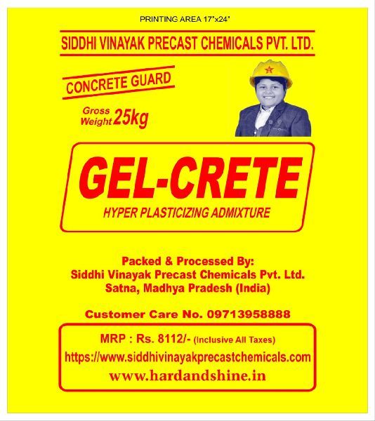 Manufacturer & Exporter of Gel-crete Concrete Guard Hyper Plasticizing