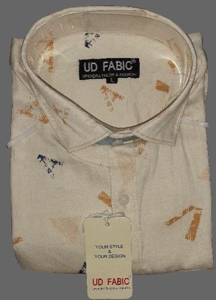 Mens Cream Formal Shirt