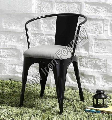 Iron Chair with Fabric Seat
