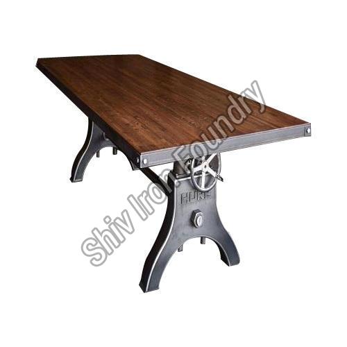 Wood and Iron Dining Table