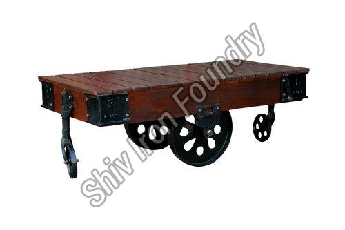 Wooden Cart Coffee Table
