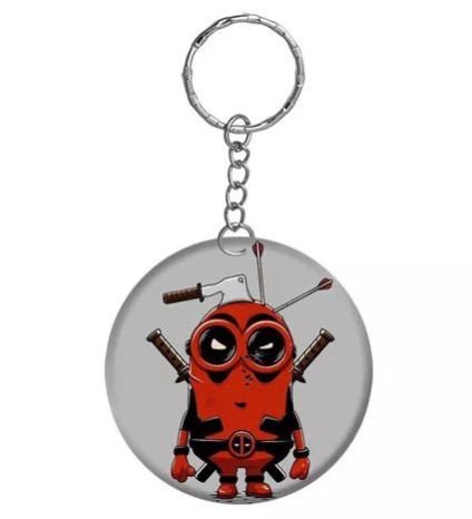 Minion Deadpool Keychain