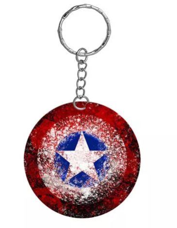 Captain America Red Keychain