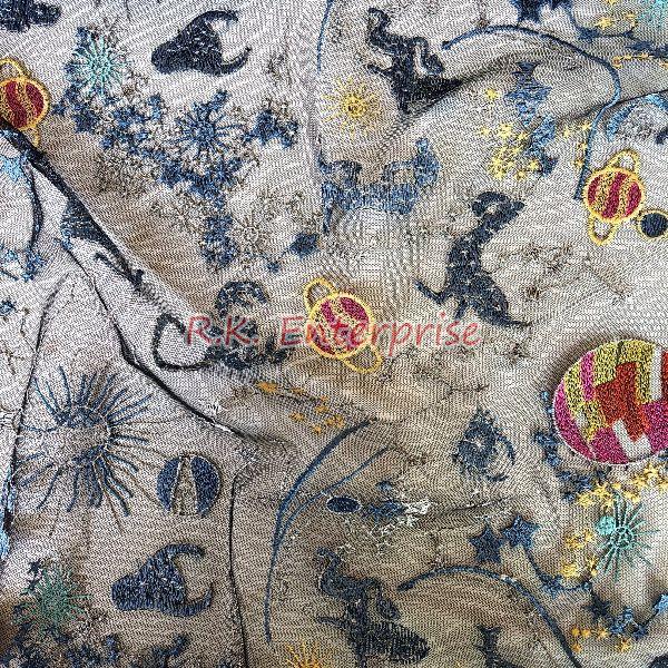 Polyester Embroidered Fabric