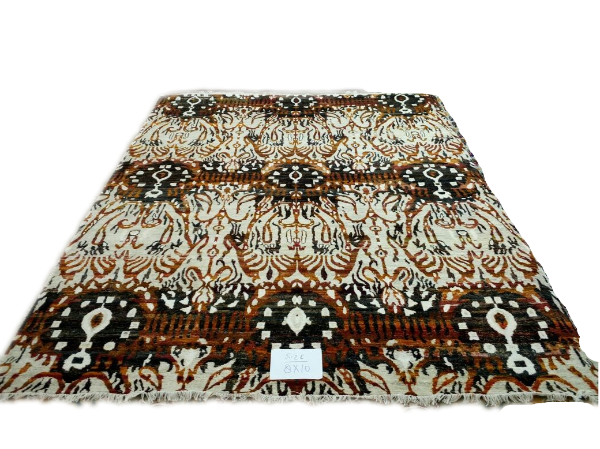 GE-72 Hand Knotted Sari Silk & Cotton Carpets