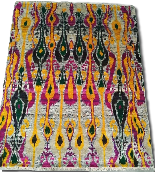 Hand Knotted Sari Silk & Cotton Carpets