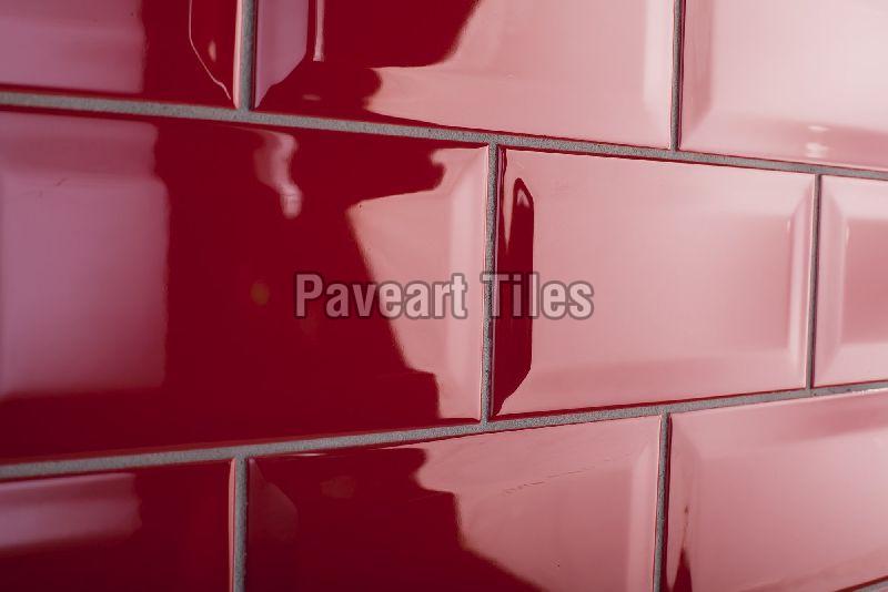 100 x 400mm Blood Red Wall Tiles