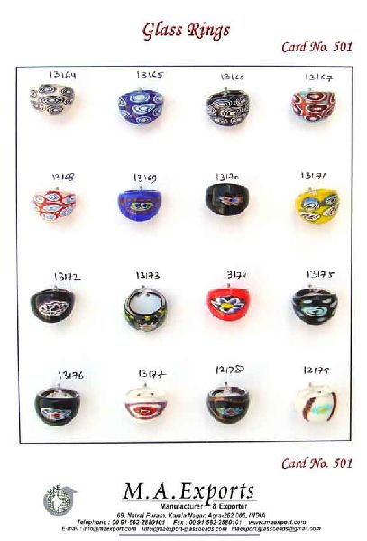 Murano & Millefiorie Glass Rings