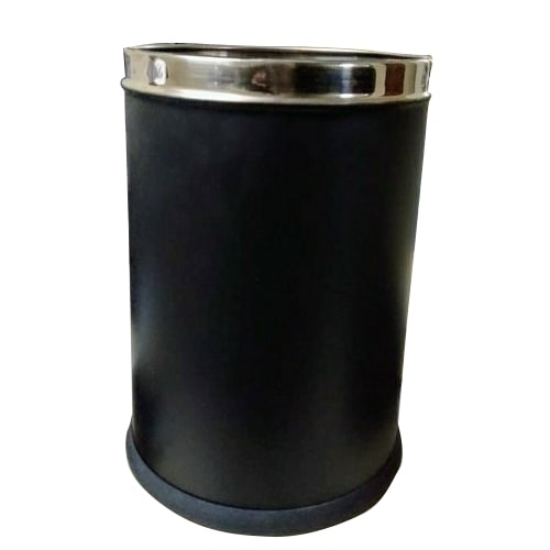 Stainless Steel Black Powder Coated Open Dustbin