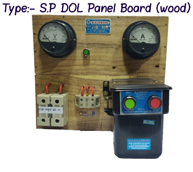 Wooden Single Phase DOL Starter Panel