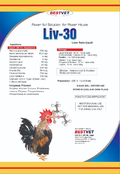 Liv-30 Liver Tonic Animal Feed Supplement Manufacturer Exporter in  Saharanpur India