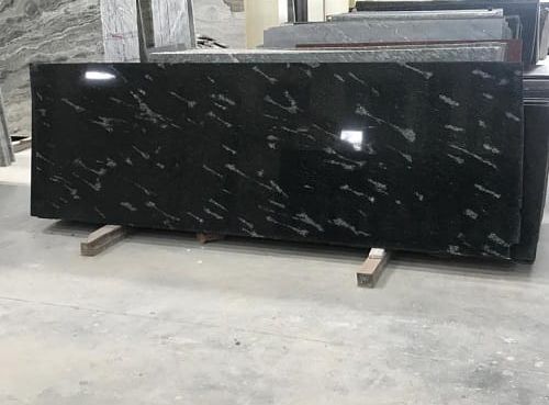 Fish Black Granite Slab