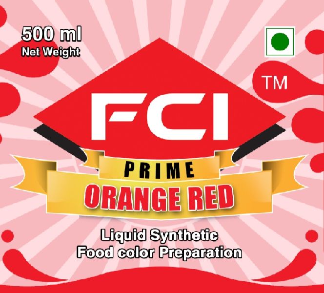 Liquid Orange Red Food Colour