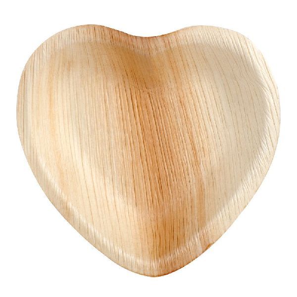 Heart Shaped Areca Leaf Plate