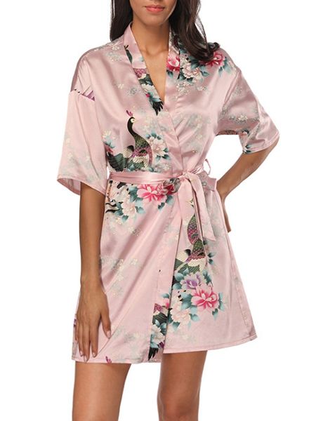 Half Sleeve Polyester Nightgown