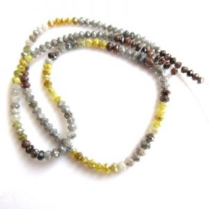 Grey Diamond Faceted Beads