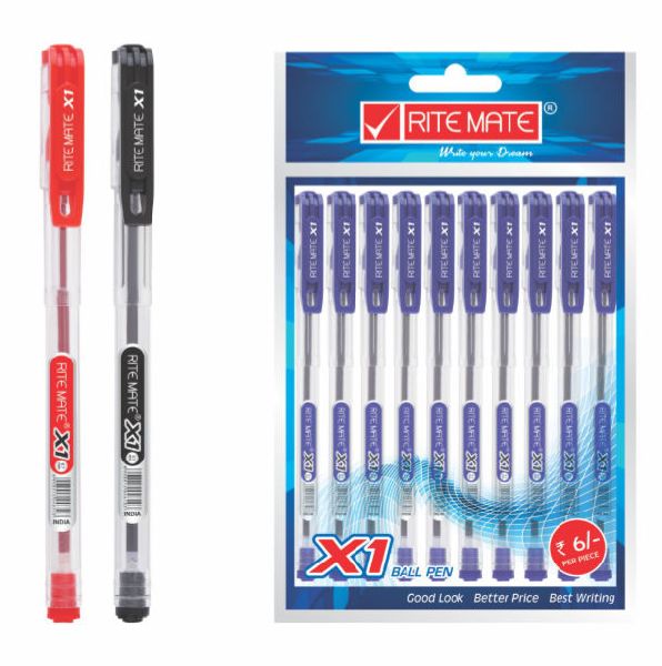 Rite Mate X1 Clear Ball Pen