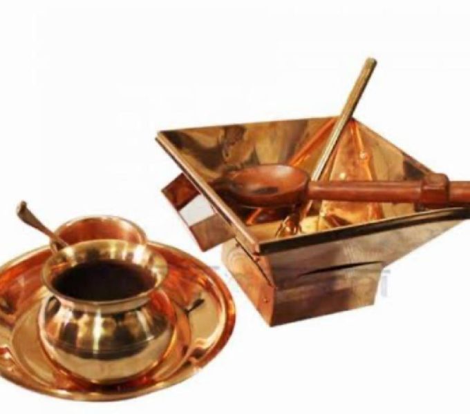Copper Pooja Set