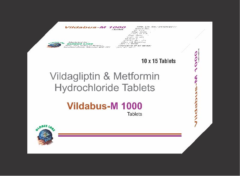 Vildagliptin and Metformin 1000 Tablets