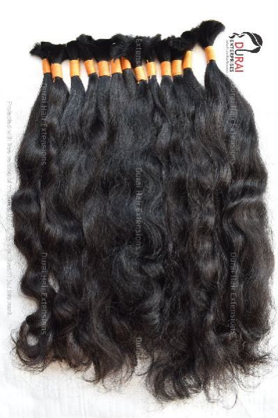 Indian Raw Unprocessed Bulk Hair (Natural Wavy)