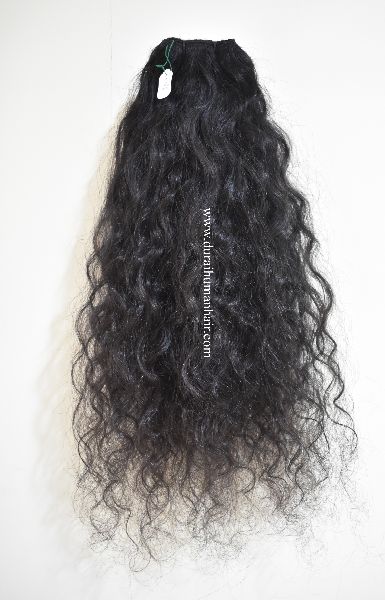 Indian Raw Unprocessed Weft Hair Bundles (Natural Curly)
