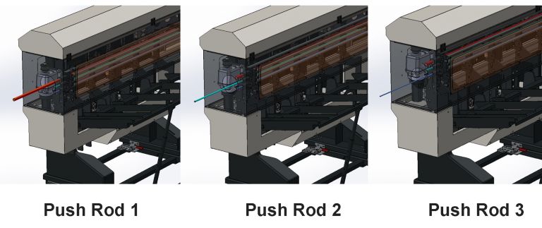 Automatic push rod changing