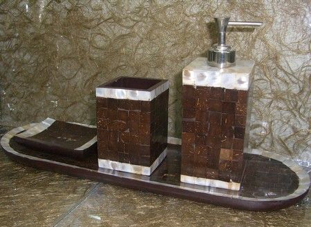 Coconut Shell Bathroom Set