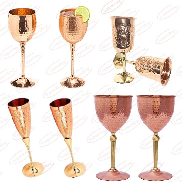 Copper Brass Wine Glass