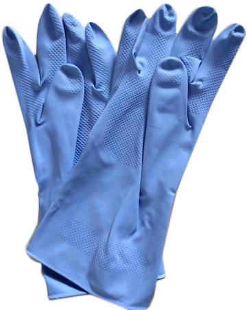 Blue Rubber Hand Gloves