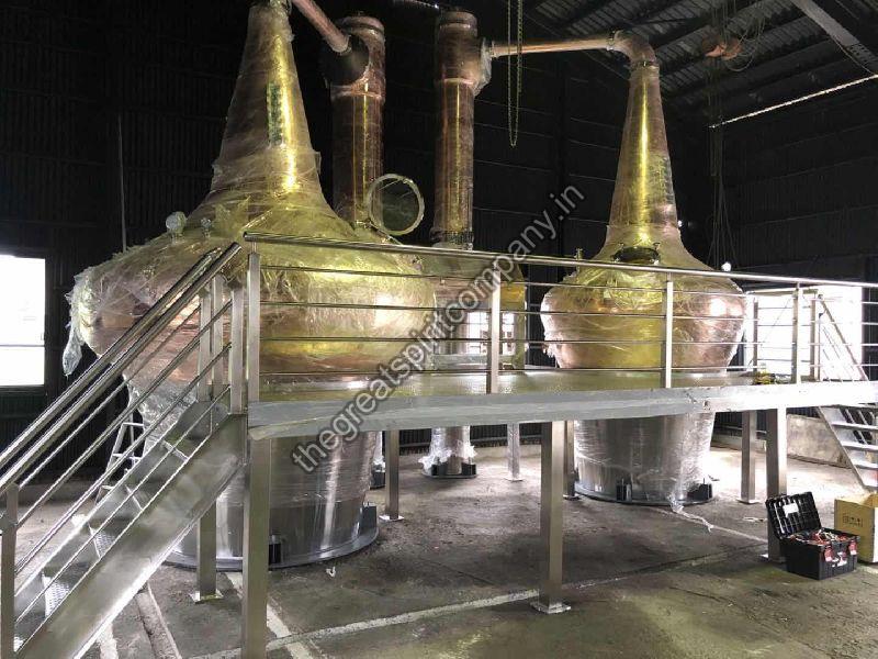 Malt spirit Copper Pot  distillation plant