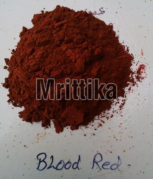 Blood Red Colored Clay Powder