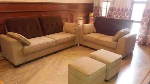 Sofa Set With Two Puffy