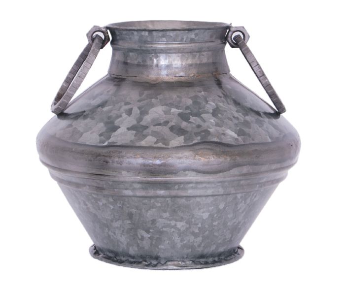 13x11 Inch Galvanized Metal Water Pot