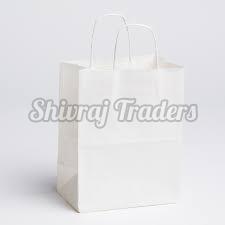 White Kraft Laminated Paper Bag