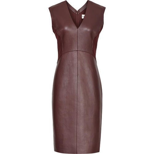 Faux-leather pinafore dress - Women | Mango USA