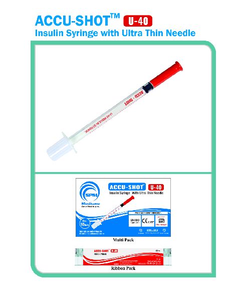 Accu-Shot U-40 Insulin Syringe