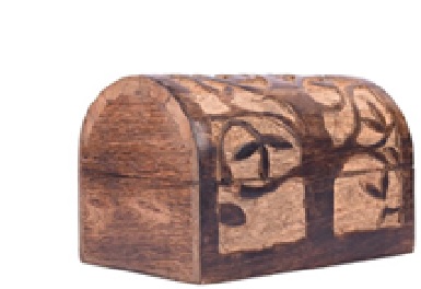Wooden Half Round Box