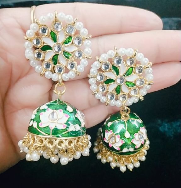 Beads ladies earrings Color  Golden Silver at Rs 40  Pair in Delhi   Manya International
