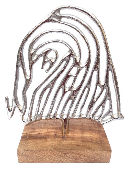 Fingerprint Wire Object with Wooden Base