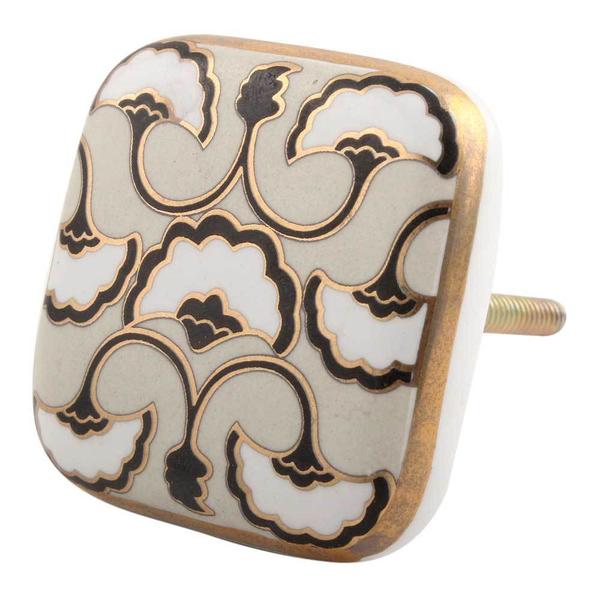 Gold Transfer Ceramic Knob