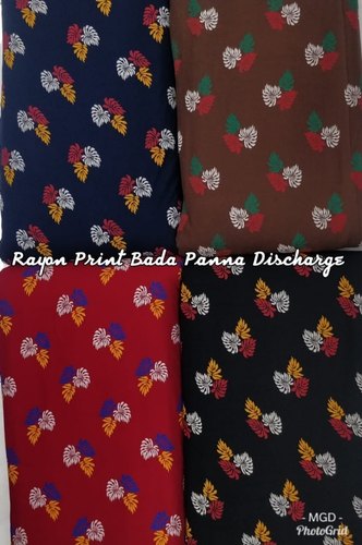 Discharge Printed Rayon Fabric