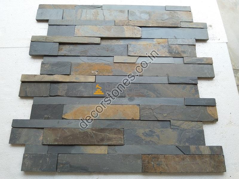 Rustic Black Slate Ledge Stone Wall Panels