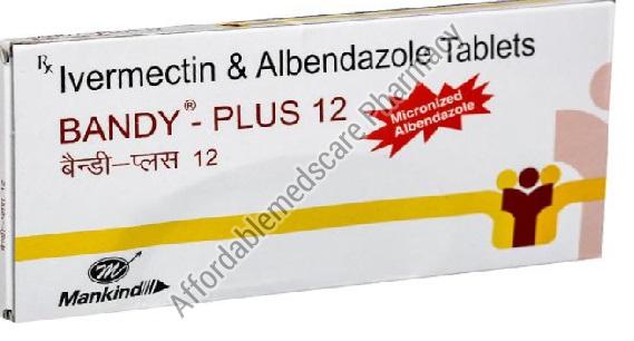 Branded Albendazole and Ivermectin (12mg+400mg) Tablets