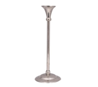 White Metal Candle Holder