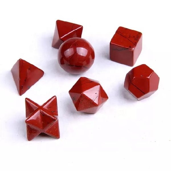 Red Jasper 7 Stones Sacred Geometry Set