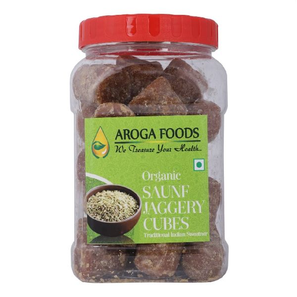 Aroga Foods Organic Saunf Jaggery Cubes
