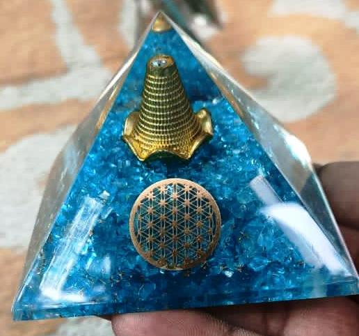 Orgonite Blue Pyramid
