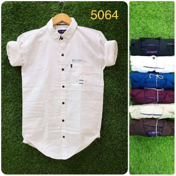 5064 Mens Plain Single Pocket Shirt