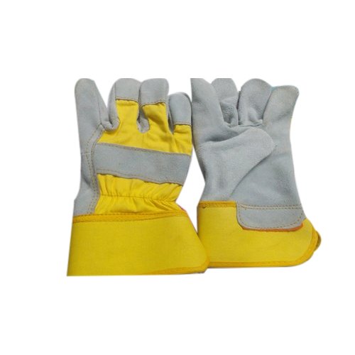 Grey Canadian Leather Safety Gloves