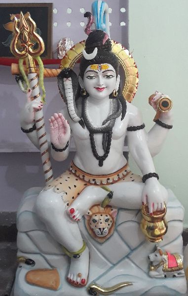 White Marble Shiva Moorti